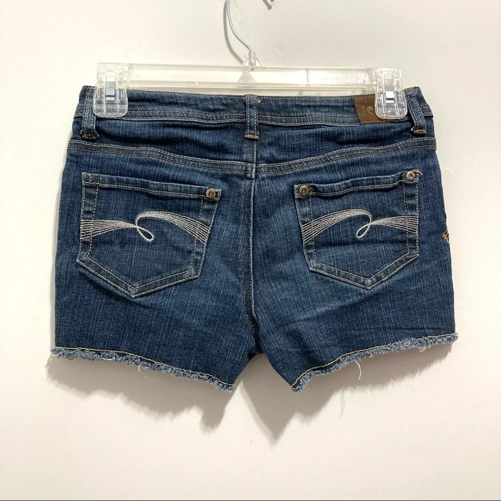 Justice Girls Blue Studded Jean Shorts Denim Jorts